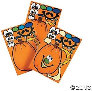 2 Dozen (24) MAKE a Jack O'Lantern/PUMPKIN Sticker Sheets/HALLOWEEN Party CRAFT ACTIVITY/FAVORS/After School/Scouting/DAYCARE