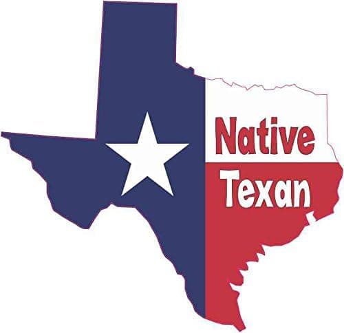 StickerTalk Native Texan Texas Flag Vinyl Sticker, 5 inches by 5 inches
