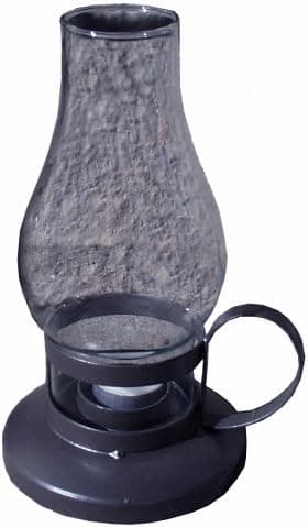 PTC Home & Garden Table Lantern with Handle, Pewter