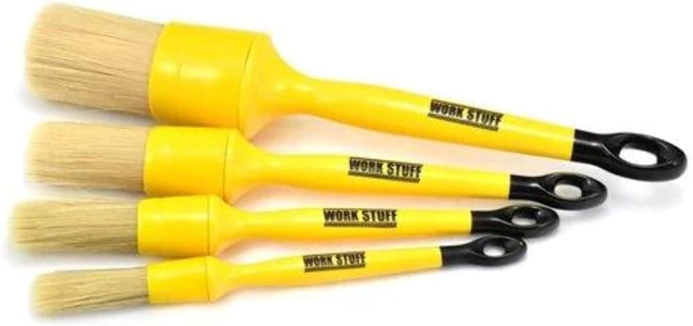 Work Stuff Classic Premium Detailing Brush - Set of 4 Boar's Hair Brushes