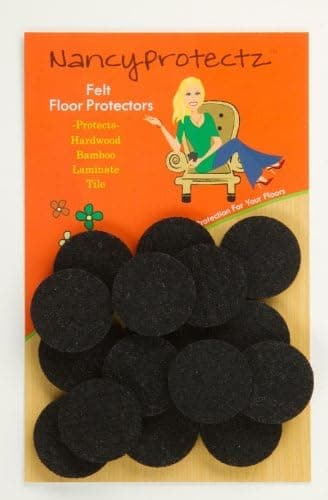 NancyProtectz 1 Inch Round-16 Pads Felt Floor Protectors-Super Dense, Heavy Duty, Made for Furniture