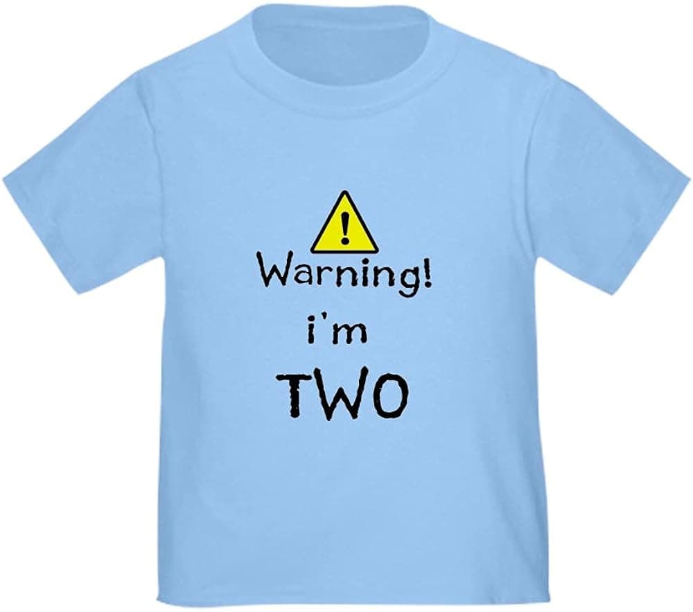 CafePress Warning I'm Two Toddler T Shirt Toddler Tee