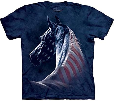 The Mountain Men's Patriotic Horse Adult T-Shirt