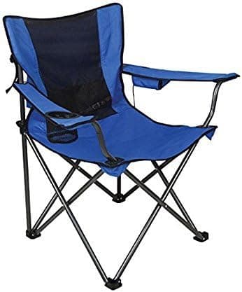 Feel the Breeze Traveling Breeze Fan Cooled Sports/Camping Chair Color Blue