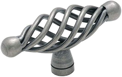 Amerock BP19321-WN Village Classics Birdcage Weathered Nickel Cabinet Hardware Knob - 2-9/16" Length x 7/8" Width, 25 Pack