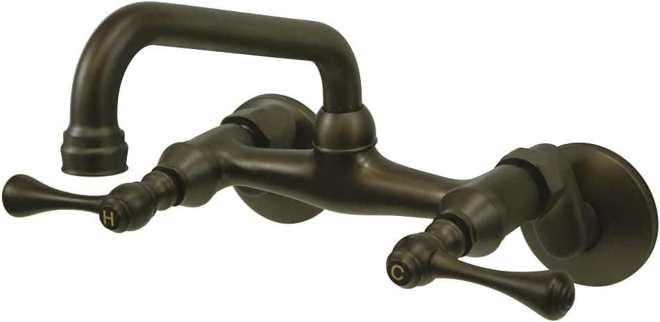 Kingston Brass KS313ORB Magellan Wall Mount Kitchen Faucet, Oil Rubbed Bronze