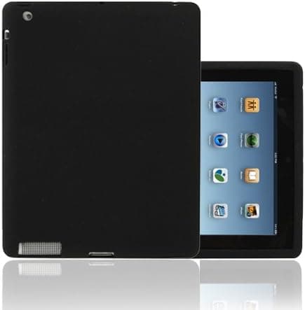 Black Flexible Premium Quality Soft Silicone Case for "The New iPad" 3rd Gen 2012 Model & Apple iPad 2 / iPad 3 3rd Generation / iPad HD Tablet AT&T Verizon 4G LTE