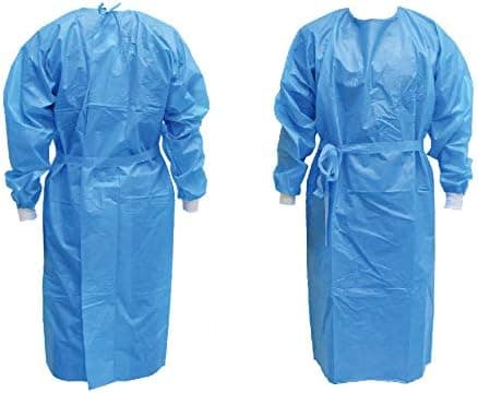ObboMed Non-Surgical Disposable Isolation Gown with Elastic Cuff (Level 3 Blue Pack of 1)