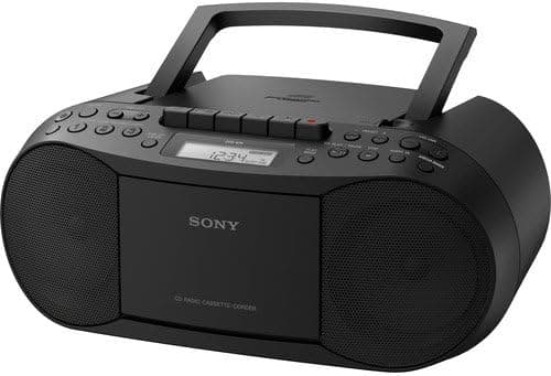 Sony Portable Digital Tuner AM/FM Radio Cd Player Mega Bass Reflex Stereo Sound System Plus 6ft Cube Cable Aux Cable to Connect Any iPod, iPhone or Mp3 Digital Audio Player