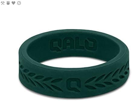 QALO Women's Functional Silicone Wedding Rings with Ring Storage Pouch, Classic & Q2X Collection