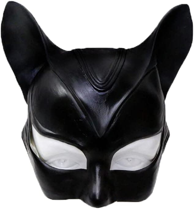WitHelper Halloween Cat Latex Mask Medium Women Mask