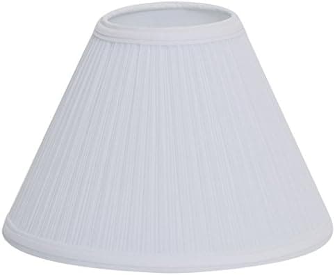 Deran 401-18-WH 18" Mushroom Pleat Empire Lamp Shade, 7" x 18" x 13", White