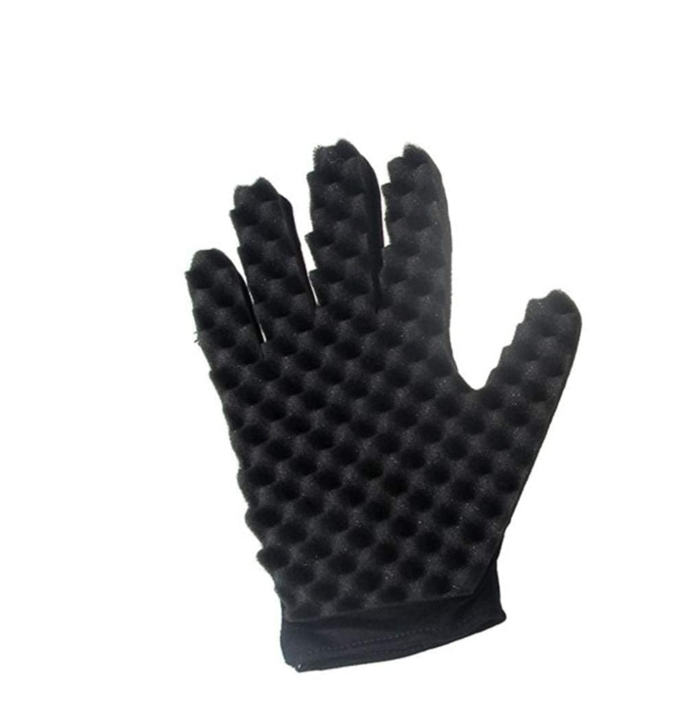 Magic Curly Sponge Gloves, Hsxxf Magic Hair Curling Sponge Gloves for Barbers Hair Brush Sponges for Black Men Curls (1PCS)
