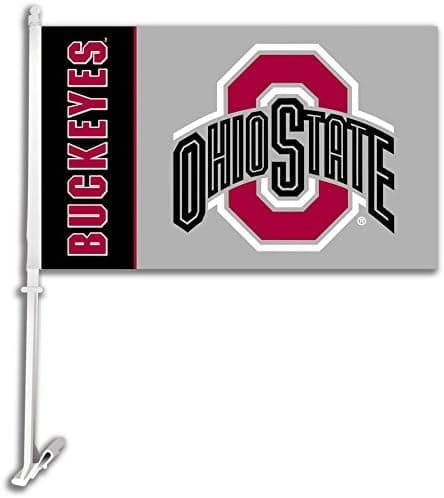 BSI Ohio State Buckeyes Set of 2 Car Flags