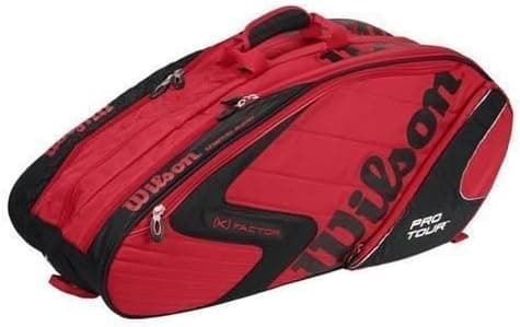 Wilson ECO Pro Tour Six Pack Tennis Racquet Bag - Red/Black