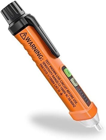 ALIANSHOP Non-Contact Voltage Tester, Electrical Voltage Detector Pen 12-1000V AC Inductive Electric Tester Pen Digital Multi-meter Voltage Meter with Alarm Mode Live/Null Wire Judgment