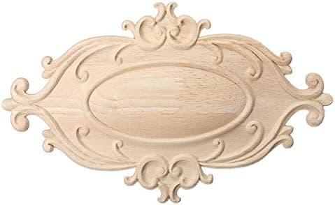Susuntas Wood Carved Corner Onlay Applique Woodcarving Decal Door Cabinet Frame Corner Onlay Unpainted Furniture B-106