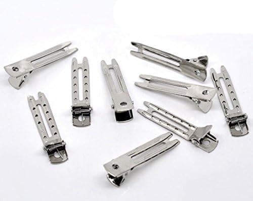 PEPPERLONELY Brand 30PC Silver Tone Double Prong Alligator Hair Clips 50x10mm (2x3/8 Inch)