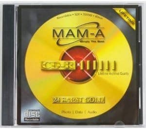 MAM-A 700MB CD-R Media with Logo - Made in the USA - 10-Pack in Jewel Case