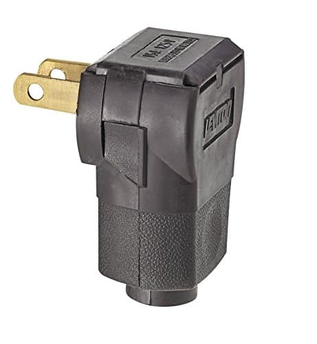 Leviton 002-101AN-O Brown Residential Grade Straight Blade Angle Plug