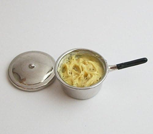 1:12 Scale Pan of Mashed Potatoes for Christmas Thanksgiving Dinner Dollhouse Miniature Doll Food Fairy Garden Lunch Meal Dessert