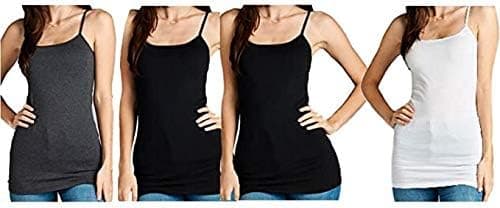 4 Pack Active Basic Women's Basic Tank Tops