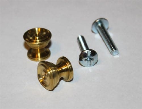 Large Piano Desk Knobs Solid Brass with Screws - 1 Pair - Furniture Repair
