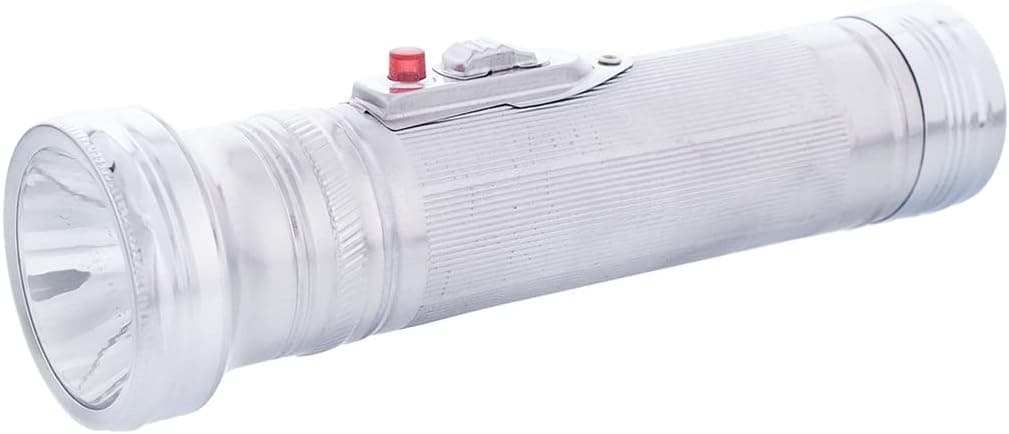 United Pacific 110917 All-Metal Chrome Vintage Style LED Flashlight, 50 Lumens, White LED, Glass Lens, Morse Code Button, Highly Detailed – ONE Unit