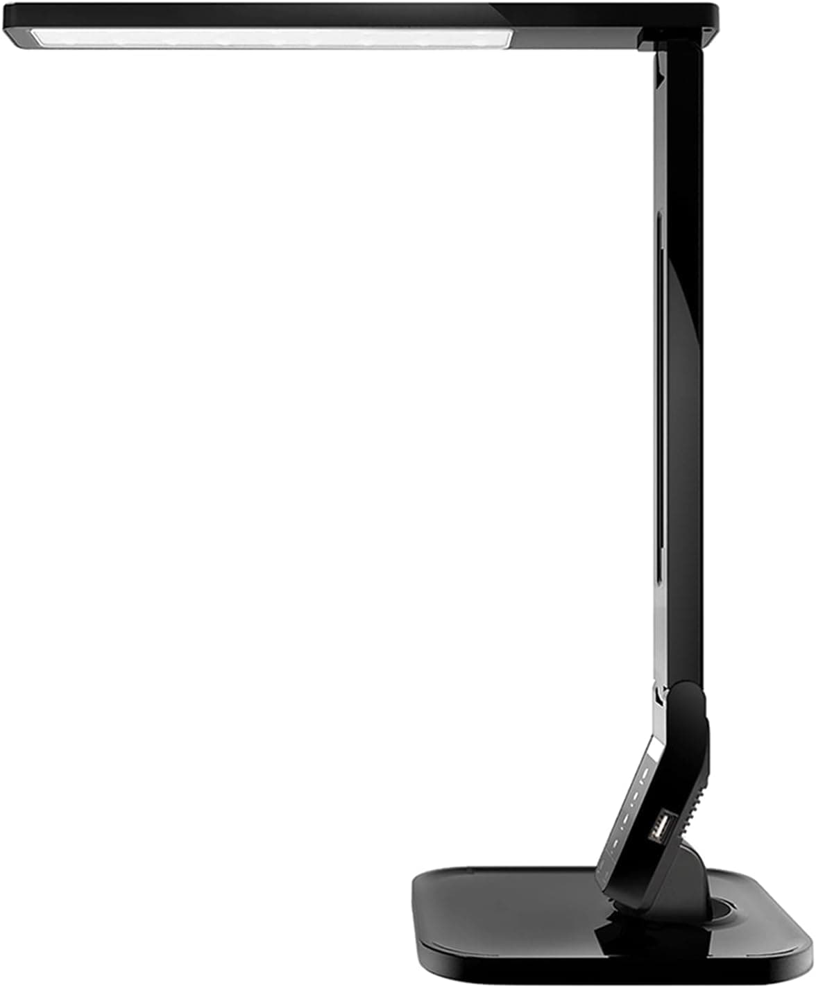 soysout LED Desk Lamp, Table Lamp with USB Charging Port, 4 Lighting Mode with 5 Brightness Levels, 1H Timer, Memory Function, Brightest Desk Light for Study, Reading, Office and Bedroom, 14W (Black)