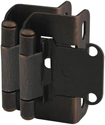 10 Pair Pack - Cosmas 27550-ORB Oil Rubbed Bronze Self Closing Partial Wrap Cabinet Hinge 1/2" Inch Overlay [27550-ORB] - 20 Total Hinges