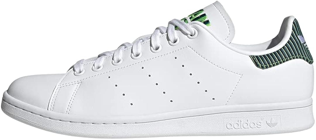 adidas Originals Men's Stan Smith (End Plastic Waste) Sneaker, White/White/Solar Green, 8