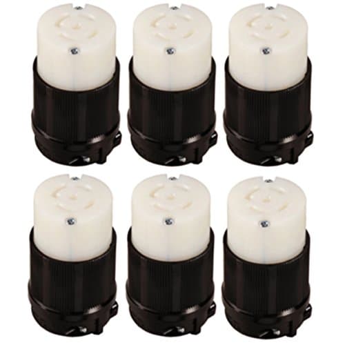 OCSParts L21-30R Grounding Locking Connector, 30A 120/208V AC, 4 Pole 5 Wire, cUL Listed, NEMA L21-30 (Pack of 6)