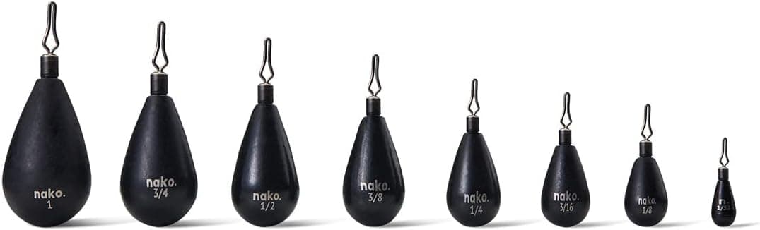 nako. 10 Pack Tungsten Drop Shot Weights, Tungsten Fishing Weights, Tungsten Drop Shot Fishing Sinkers kit for Drop Shot Rig