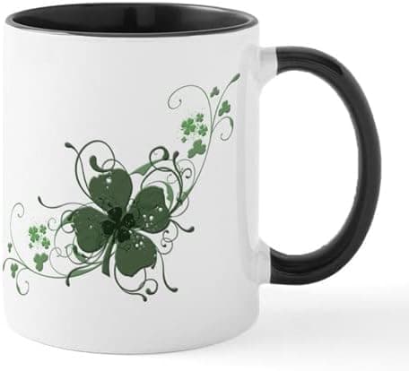CafePress Elegant Shamrock Mug Ceramic Coffee Mug, Tea Cup 11 oz
