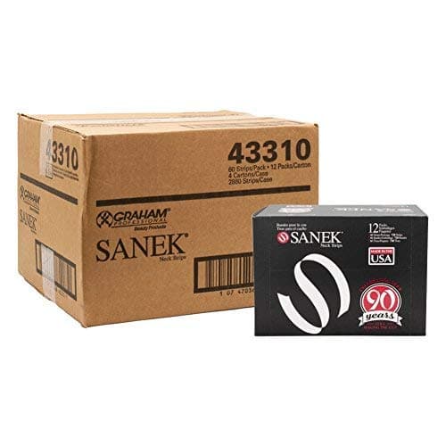 GRAHAM SANEK Salon Barber Stylist Neck Strips (12 Packs of 60) SD-43310 (4 Pack)