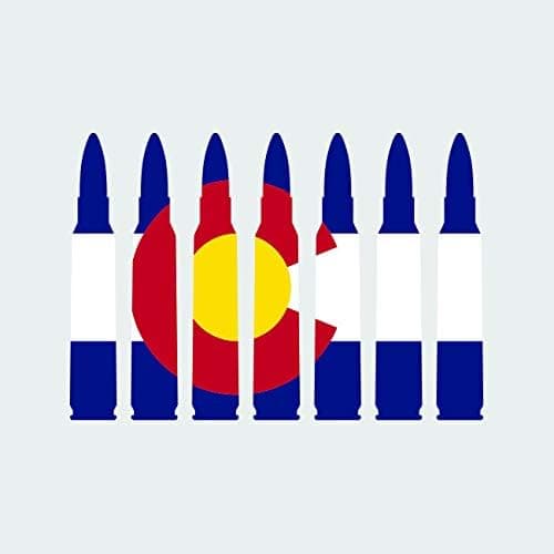 Colorado Flag Bullet Ammo Sticker Self Adhesive Vinyl Decal FA Graphix CO .223 5.56mm 2a 2nd Gun Rights - 5.00 Wide