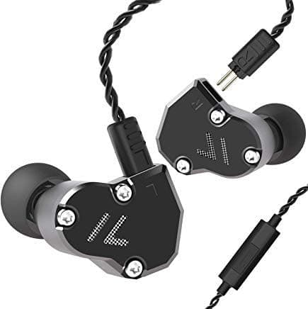 RevoNext QT2S in-Ear Monitor Headphones, Triple Driver 2DD+1BA Metal Shell Noise-Isolating Deep Bass Wired Earbuds with Detachable Cables for Musicians Drummers Singers