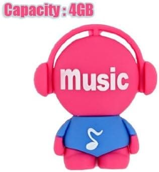 JMC038 4GB Music Girl Design USB Flash Drive (Pink)