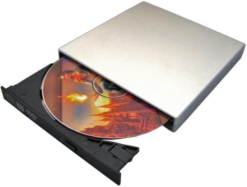 [ Silver Color ] Enclosure Slim External Laptop Notebook Rewriteable CD and 8X DVD + - RW Double Dual Layer Read write DVD Drive USB2.0
