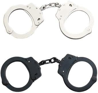 Snake Eye Tactical Double Lock Steel Police Edition Professional Grade Handcuffs