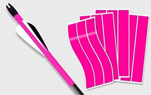 Decalnetwork Arrow Wraps Fluorescent Pink 1" x 7" Set of 14