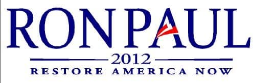 Ron Paul 2012 Bumper Sticker Decal