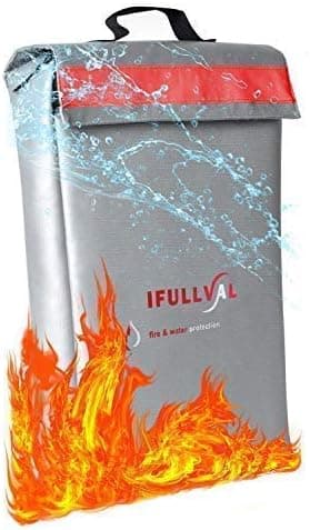 Fireproof Document Bag/Safe / Pouch/Boxes 11.5" X 8.25" | Multi-Layer Protection | Double Closure | Fireproof Safe NON-ITCHY Silicone Coated | Fire Resistant Storage Money Bag for Cash