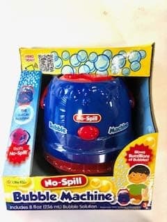 SCS Direct No Spill Electric Bubble Machine (Blue) w 8oz Bubble Solution Included - Makes a gazillion Bubbles Easily…
