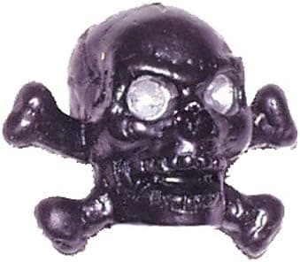 TrikTopz Chrome Skull and Bones Schrader Valve Caps, Pair