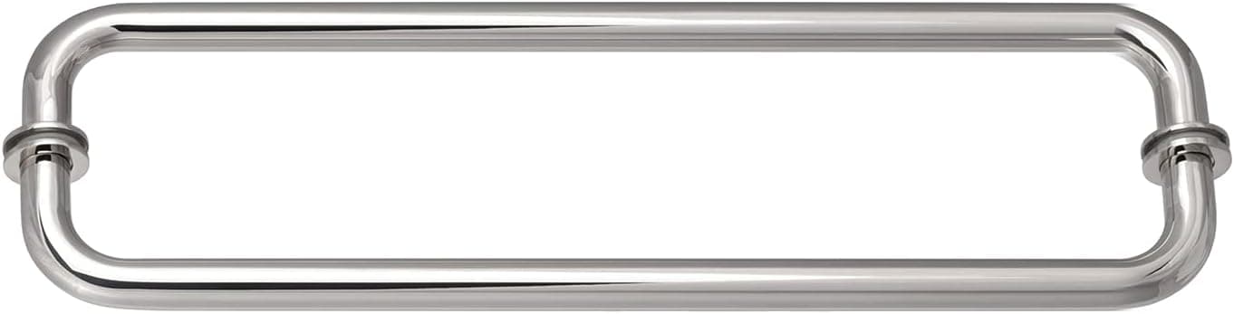 Stainless Steel 18" Round Back to Back Shower Double Tower Bar Handle, Chrome Finish (18-inch + 18-inch (Round))