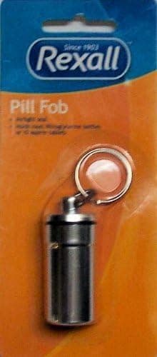 "ABC Products" - Large Pill Container ~ With Key Chain (Air Tight Seal - To Keep Out Moisture)