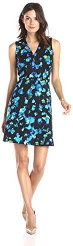 Amazon Brand - Lark & Ro Women's Sleeveless Scuba Fit and Flare Dress