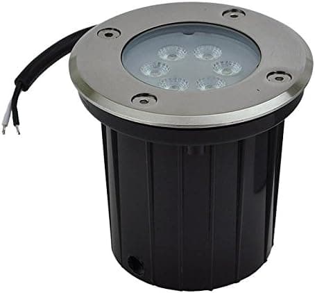LEDwholesalers Low Voltage In-Ground LED Well Light with Brushed Stainless Steel Trim 3-Watt, 3731