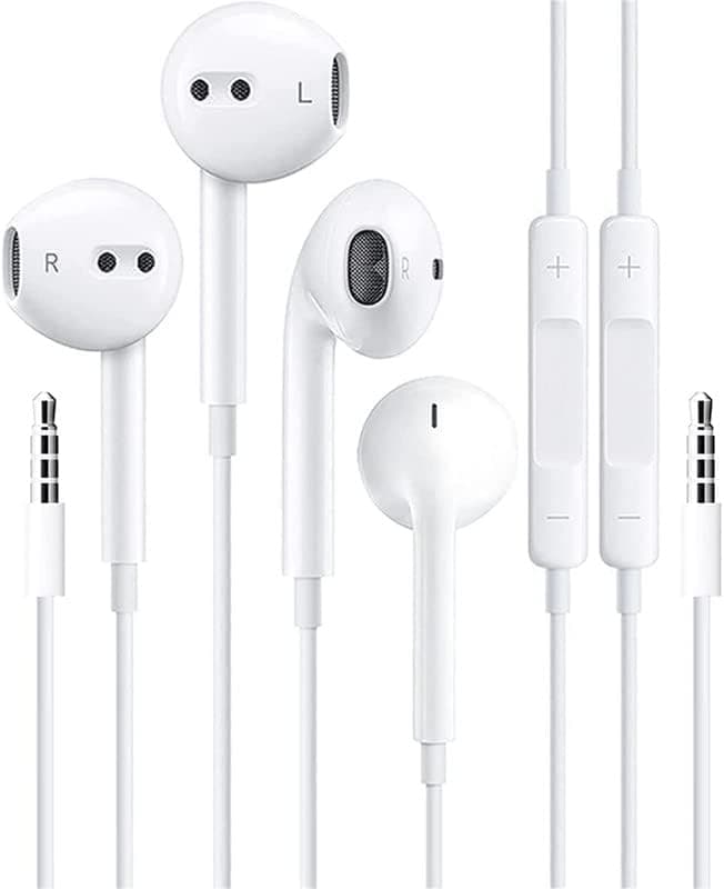 2 Pack Wired Apple Earbuds/Headphones/Earphones with 3.5mm Wired Earbuds [Apple MFi Certified] with Mic, Volume Control Compatible with iPhone,iPad,iPod,Computer,MP3/4,Android Most 3.5mm Audio Devices